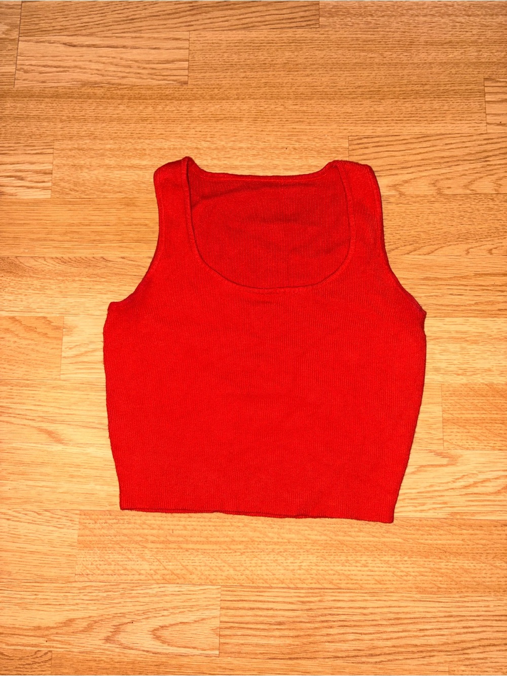 Red Knit Tank Top - Women